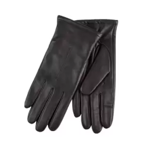 Image of totes Isotoner Ladies 3 Point Leather Gloves Black