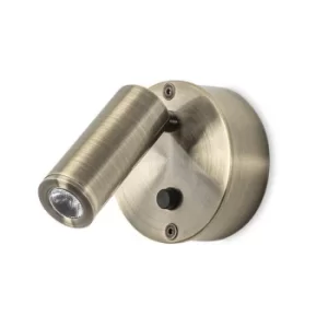 Image of Ivy LED Adjustable 1 Light Indoor Wall Light Antique Brass