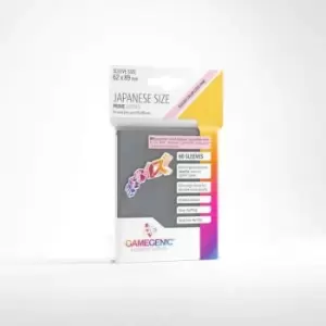 Image of Gamegenic Prime Japanese Sized Sleeves Dark Grey - 60 Sleeves