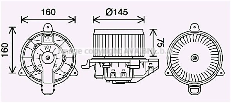 Image of Heater blower motor PRASCO FD8626