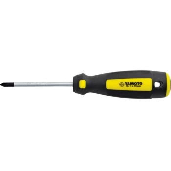 Image of Yamoto - Tri-line Phillips Screwdriver, NO.1 Phillips Tip, 75MM Blade