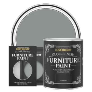 image of Rust-Oleum Gloss Furniture & Trim Paint - SLATE - 750ml