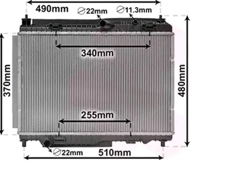 Image of VAN WEZEL 18012701 Engine radiator Aluminium, Brazed cooling fins Radiator,engine cooling (470)