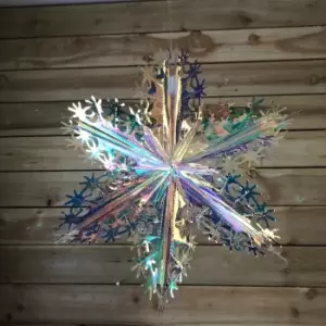 image of 40cm Holographic Snowflake Hanging Christmas Decoration