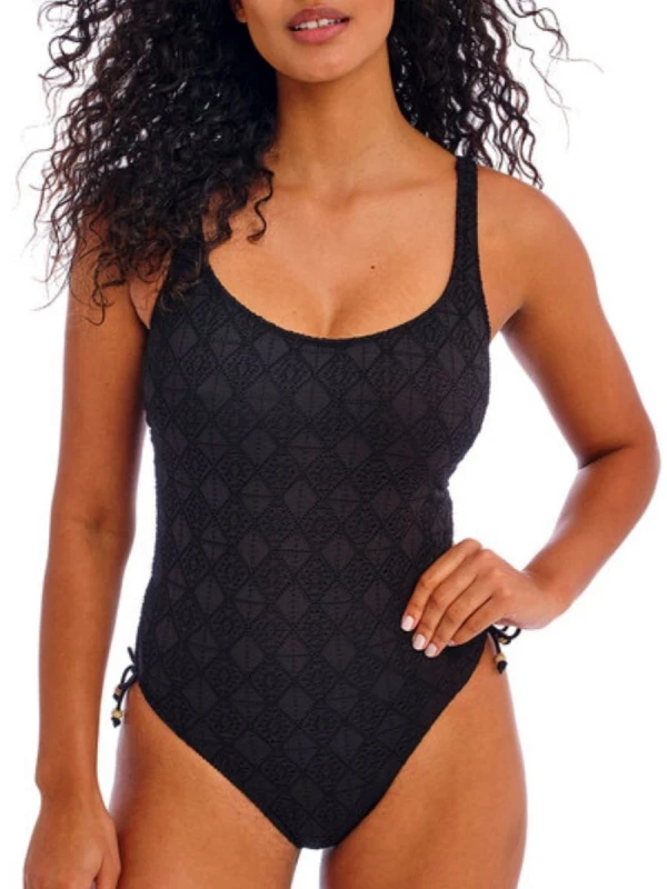 Image of Freya Womens Nomad Nights Underwired Swimsuit in Black Size: 30E Black Female 30E