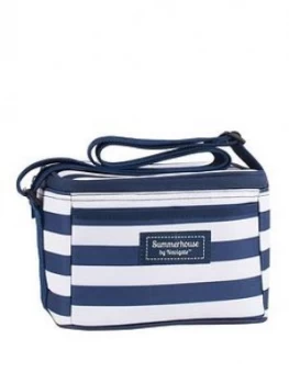 image of Coast Navy Stripe Personal Cool Bag - 4L