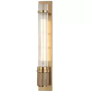 Image of Shaw 1 Light Wall Sconce Aged Brass