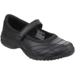 image of Skechers Girls Velocity Pouty Touch Fasten Leather Casual Shoe UK Size 5 (EU 38)