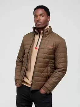 Image of HUGO Benti Padded Jacket, Dark Green, Size L, Men