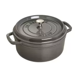 image of Staub La Cocotte 24cm round Cast iron Cocotte graphite-grey