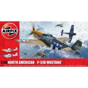 image of North American P51-D Mustang (Filletless Tails) Series 5 1:48 Air Fix Model Kit