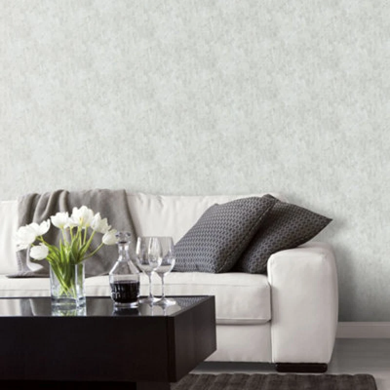 Image of Galerie Nostalgie Stone Grey Wallpaper G56180, Silver G56180