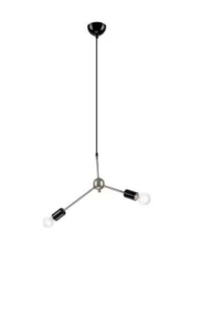 Image of Alessia Multi Arm Pendant Ceiling Light Satin, 2x E27