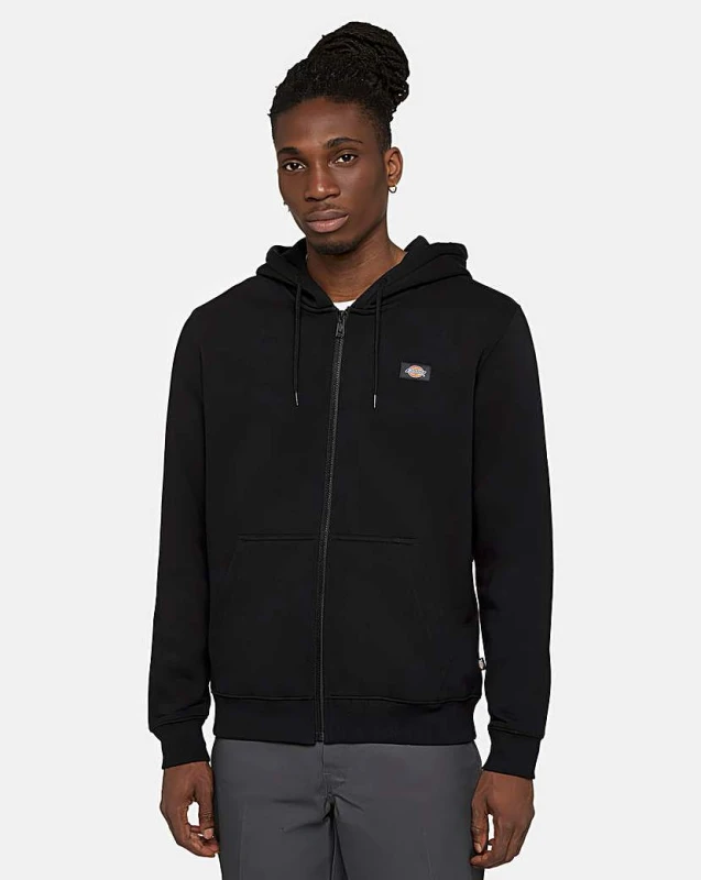Image of Dickies Dickies Oakport Zip Through Hoodie Black - Dickies - Size: S Black Male S DI30903