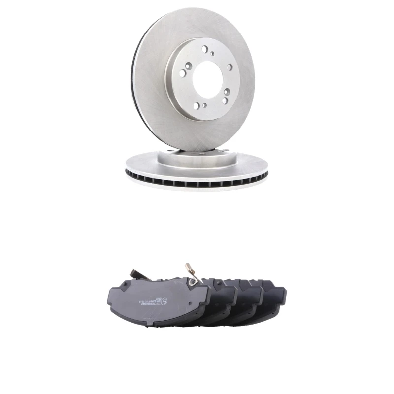 Image of RIDEX 3405B2941 Brake disc and pads set Front Axle, Brake Disc Type: internally vented, with acoustic wear warning Brake Set,disc brakes (3405)