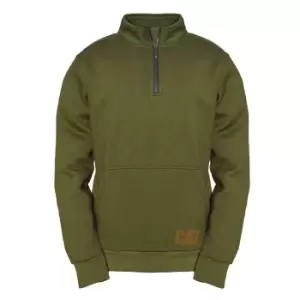 Image of Caterpillar Mens AG Half Zip Pull Over Jumper Fleece Jacket S - Chest 35-37' (89-94cm)