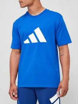 Image of adidas Future Icon 3 Bar T-Shirt - Blue Size L, Men