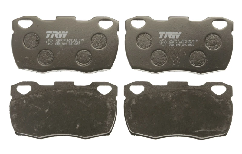 Image of TRW GDB395 Brake pad set not prepared for wear warning indicator Brake Pad Set,disc brake (402)