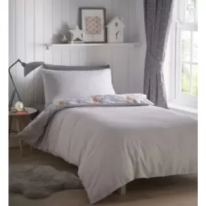 Image of Portfolio - Owls Quilt Duvet Cover Bed Set, Multi, Single - Multicoloured