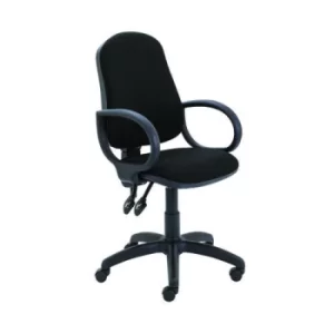 Image of First Calypso Operator Chair with Fixed Arms 640x640x985-1175mm Black KF822899