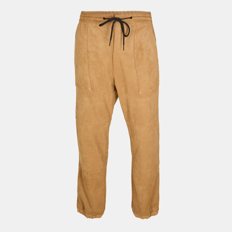 Image of Hugo Mens Closed Hem Jersey Tapered Joggers Beige male S