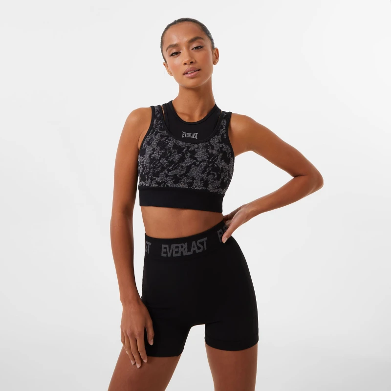 Image of Everlast Double Layer Sports Bra - Black 8