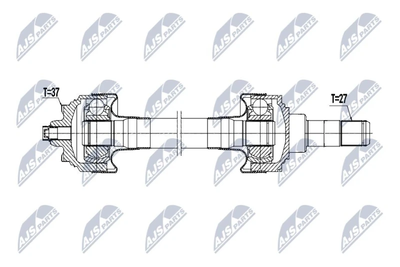 Image of NTY NPW-BM-227 Drive shaft Rear Axle Right Drive Shaft (13)