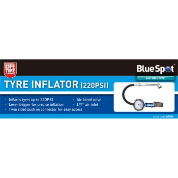 image of 07905 Tyre Inflator (220PSI) - Bluespot