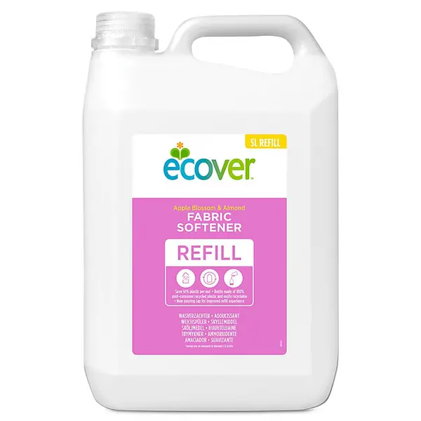 image of Ecover Fabric Softener Conditioner Refill Apple Blossom & Almond 5L