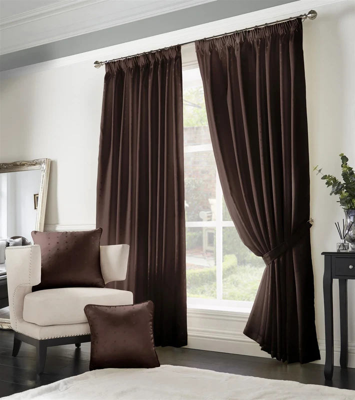 Image of Alan Symonds Madison Taped Top Lined Curtains - Pair Pencil Pleat Curtains 117x137cm Blue 83358508001