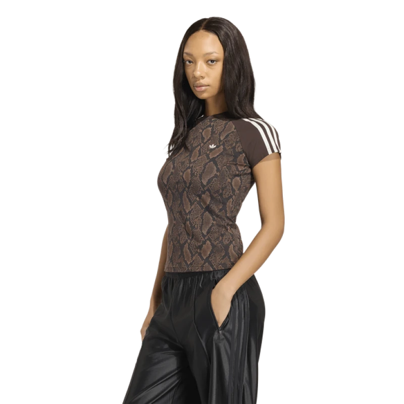 Image of Adidas Cali Women T-Shirts - Brown - Size XS - Cotton Jersey