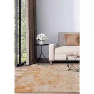 Image of Dara Abstract Modern Kitchen Garden Flatweave Outdoor Indoor Terracotta Rug Floor Mat Large 160 x 230cm (5'3'x7'7')