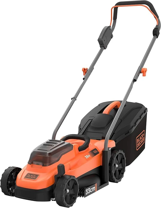 Image of Black and Decker BCMW3318 36v Cordless Rotary Lawnmower 330mm BCMW33182L4 Batteries: 2 x 4ah Li-ion