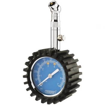 Image of Draper Tyre Pressure Gauge, 0 - 100psi, 0 - 7bar
