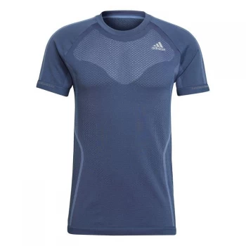 Image of adidas Primeknit T Shirt Ladies - Crew Navy