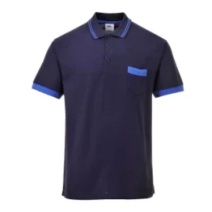Image of Portwest Mens Texo Contrast Polo Shirt Navy 3XL
