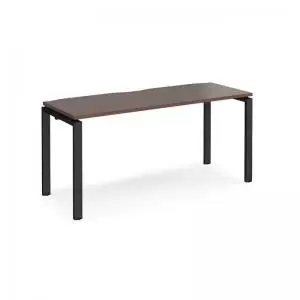 Image of Adapt starter unit single 1600mm x 600mm - Black frame and walnut top