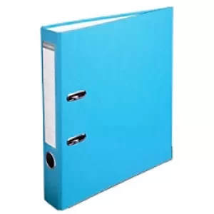 image of Exacompta Lever Arch File A4 S50mm Card/PP, 2 Rings, Light Blue, Pack of 20