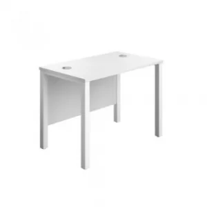 Image of Jemini Goal Post Rectangular Desk 1000x600mmWhite-White KF821434