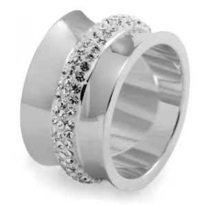Image of Ladies Folli Follie Stainless Steel Size P Dazzling Ring