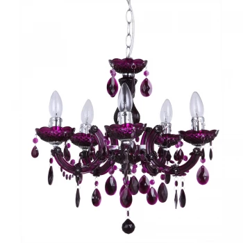 image of Litecraft Marie Therese Plum Chandelier