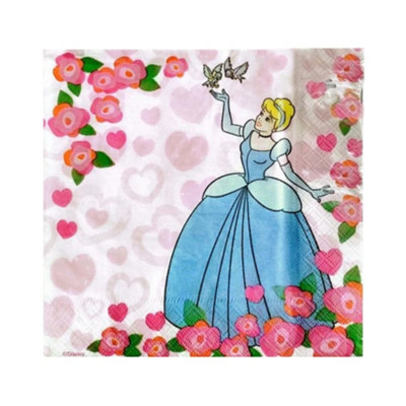 Image of Disney Princess 2 Ply Cinderella Napkins (Pack of 20) Pink unisex