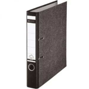 Image of Leitz 1050 A4 Cardboard Lever Arch File Black 50mm