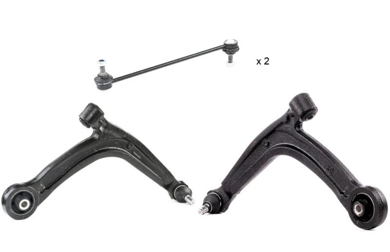 Image of RIDEX 772S1259 Control arm repair kit Front Axle Left, with fastening/mounting material, Control Arm Steel Suspension Kit (772)
