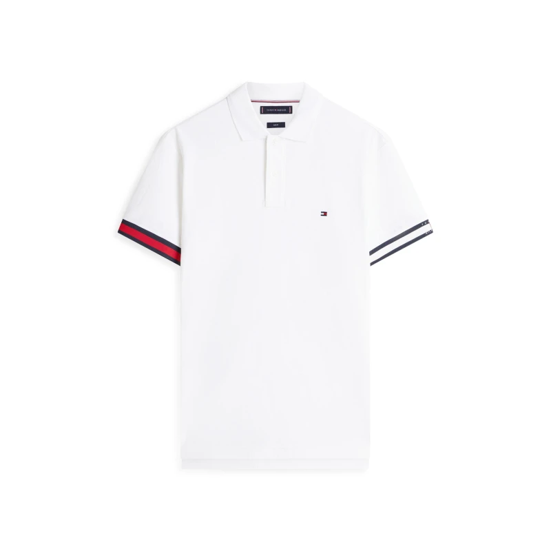 Image of Tommy Hilfiger Tommy Cuff LiqudPolo Sn62 White male M