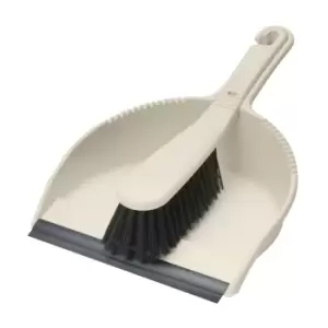 image of Addis Soft Dustpan & Brush Set Linen