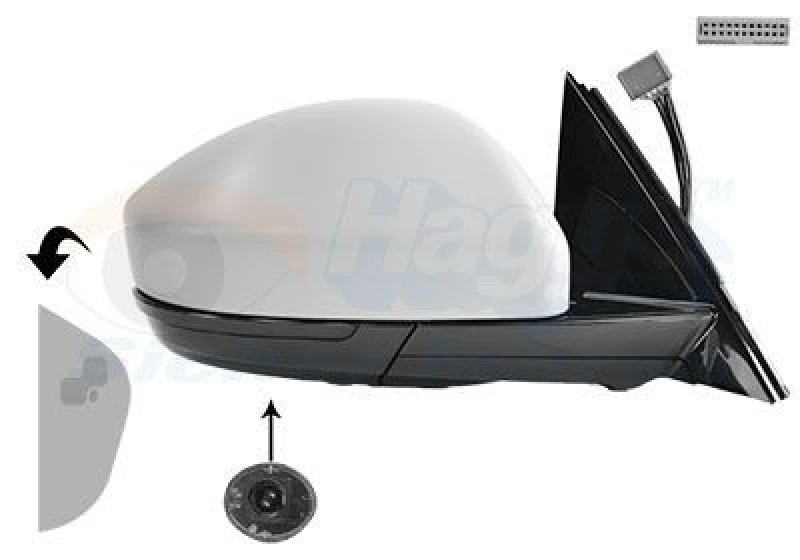 Image of VAN WEZEL Wing mirror VAN WEZEL 7719826