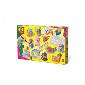Image of SES Creative Childrens Cats and Dogs Casting and Painting Set