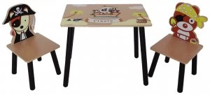 image of Kiddi Style Pirate Theme Table and 2 Chairs