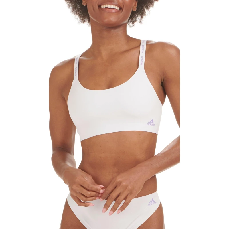 Image of adidas Active Micro Flex Scoop Lounge Bra - Grey Grey 8